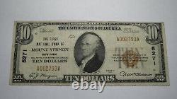 $10 1929 Mount Vernon New York Ny National Currency Bank Note Bill! #5271 Amende