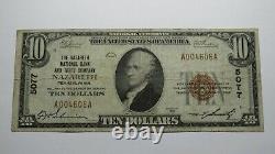 10 1929 Nazareth Pennsylvania Ap National Monnaie Banque Note Bill! Ch. #5077 Vf