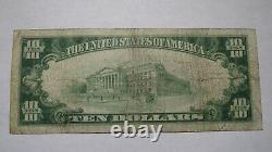 $10 1929 New Albany Indiana In National Currency Bank Note Bill! Ch. #2166 Rare