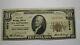 10 $ 1929 New Bethlehem En Pennsylvanie Pa Banque Nationale Monnaie Notez Le Projet De Loi # 4978