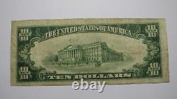 10 1929 New London Connecticut Ct Monnaie Nationale Banque Note Bill Ch. #1037 Vf