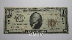 10 $ 1929 Newton New Jersey Nj National Currency Bank Note Bill! Ch. N° 925 Rare