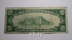 10 $ 1929 Newton New Jersey Nj National Currency Bank Note Bill! Ch. N° 925 Rare