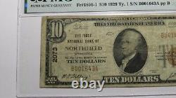 10 $ 1929 Northfield Minnesota Mn Monnaie Nationale Banque Note Bill #2073 F15 Pmg