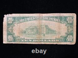 10 $ 1929 Note De La Banque Nationale Hereford Tx Bill Devise Rare Charte # 6812
