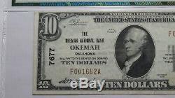 10 $ 1929 Okemah Oklahoma Ok Banque Nationale Monnaie Note Bill Ch. # 7677 Vf35 Pmg