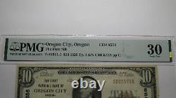 10 1929 Oregon City Oregon Ou Banque Nationale De Devises Note Bill #8556 Vf30 Pmg
