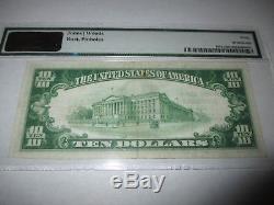 10 $ 1929 Pandora Ohio Oh Banque De La Monnaie Nationale Note Bill Ch. # 11343 Vf Pmg