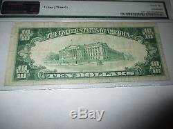 10 $ 1929 Paola Kansas Ks Billets De Banque Nationale Bill Ch. # 3350 Vf Pmg