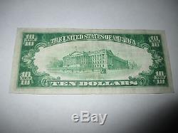 10 $ 1929 Passaic New Jersey Nj Note De La Banque Monétaire Nationale Bill! # 12205 Xf +