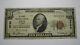 10 $ 1929 Pekin Illinois Il Monnaie Nationale Banque Bill Charte #9788 Fine+