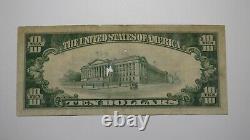 10 1929 Pensacola Florida Fl Monnaie Nationale Banque Note Bill Ch. #5603 Rare