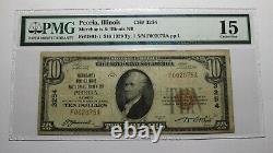 $10 1929 Peoria Illinois IL National Currency Bank Note Bill Ch. #3254 F15 Pmg