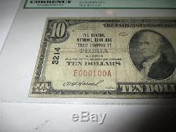 10 $ 1929 Peoria Illinois IL Note De Banque Nationale Note Bill # 3214 Numéro De Série 100