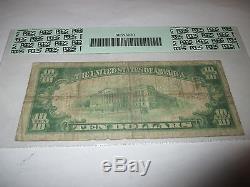 10 $ 1929 Peoria Illinois IL Note De Banque Nationale Note Bill # 3214 Numéro De Série 100