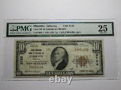 10 $ 1929 Phoenix Arizona Az Banque Nationale Monnaie Note Bill! Ch. # 3728 Vf25 Pmg