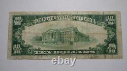 10 1929 Pitman New Jersey Nj Monnaie Nationale Banque Note Bill Ch. #8500 Rare