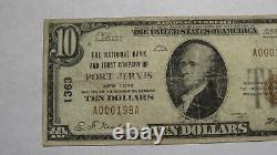 10 1929 Port Jervis New York Ny Monnaie Nationale Banque Note Bill Ch. #1363 Rare