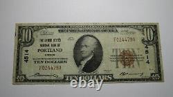 10 $ 1929 Portland Oregon Ou Bill De La Banque Nationale De Devises! Ch. #4514 Rare