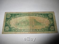 10 $ 1929 Poughkeepsie New York Ny Banque De Billets De Banque Nationale Note Bill! # 1312 Fine