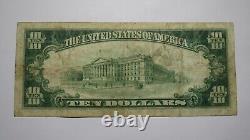 10 $ 1929 Providence Rhode Island Ri National Currency Bank Note Bill #1302 Fine+
