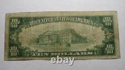 10 1929 Quaker City Ohio Oh National Monnaie Banque Note Bill Ch. #1989 Fine