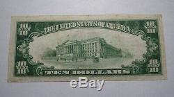 10 $ 1929 Redwood City En Californie Ca Banque Nationale Monnaie Note Bill! # 7279 Vf +