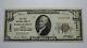 10 1929 Retraite Rurale Virginia Va Monnaie Nationale Bill #10061 Vf++