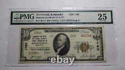 10 1929 Richmond Kentucky Ky Monnaie Nationale Banque Note Bill Ch. #1790 Vf25