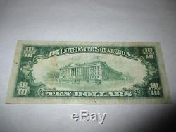 10 $ 1929 Riverside Californie Ca Banque De Billets De Banque Nationale Note Bill Ch. # 8377 Fine
