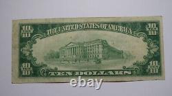 10 1929 Rutland Vermont Vt Monnaie Nationale Banque Bill Charte #1700 Vf