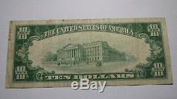10 $ 1929 San Angelo Texas Tx Banque Nationale Monnaie Note Bill! Ch. # 10664 Vf