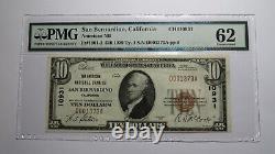 10 $ 1929 San Bernardino California National Currency Bank Note Bill #10931 Unc62