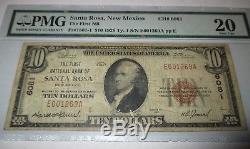 $ 10 1929 Santa Rosa Nouveau-mexique Nm Banque Nationale De Billets De Banque Bill Ch # 6081 Pmg