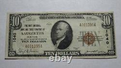 $10 1929 Saugerties New York Ny National Currency Bank Note Bill Ch. #1040 Rare