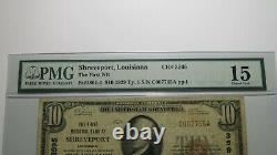 10 $ 1929 Shreveport Louisiane La Monnaie Nationale Note De La Banque Bill Ch. #3595 F15