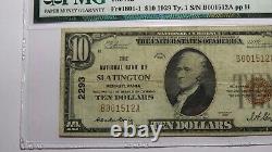 $10 1929 Slatington Pennsylvania Ap National Monnaie Banque Note Bill #2293 Vf25