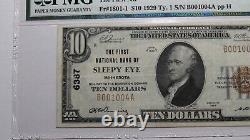 10 $ 1929 Sleepy Eye Minnesota Mn Monnaie Nationale Banque Note Bill Ch. N°6387 Vf35