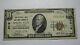 10 1929 Spring City Pennsylvania Ap National Monnaie Banque Note Bill #2018 Vf+
