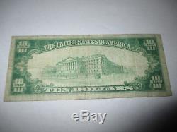 10 1929 $ Springfield Illinois IL Billet De Banque National Bill Ch. # 3548 Rare