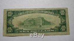 10 $ 1929 Springfield Massachusetts Ma Banque Nationale Monnaie Note Bill # 13532