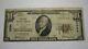 $ 10 1929 St. Ignace Michigan Mi Monnaie Banque Nationale Note Bill Ch. # 3886 Saint