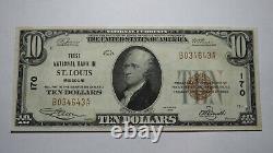 10 1929 St. Louis Missouri Mo Monnaie Nationale Banque Note Bill Ch. #170 Vf++
