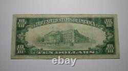 10 $ 1929 St. Louis Missouri Monnaie Nationale Note Banque De Réserve Fédérale Note Vf+