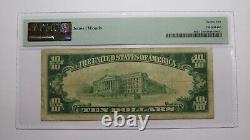 10 $ 1929 Stamford Connecticut Monnaie Nationale Bill #12400 Vf25 Pmg