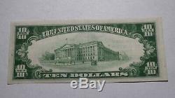 10 $ 1929 Staunton Illinois IL Banque Nationale Monnaie Note Bill Ch. # 10173 Xf