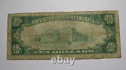 10 1929 Staunton Illinois IL Monnaie Nationale Banque Note Bill Ch. #10777 Rare