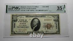 10 1929 Sumter Caroline Du Sud Sc Monnaie Nationale Note De La Banque Bill #10660 Vf35