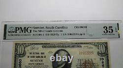 10 1929 Sumter Caroline Du Sud Sc Monnaie Nationale Note De La Banque Bill #10660 Vf35