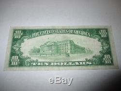 10 $ 1929 Sunbury Pennsylvanie Pa Banque De Billets De Banque Nationale Note Bill Ch # 1237 Vf